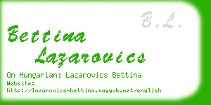 bettina lazarovics business card